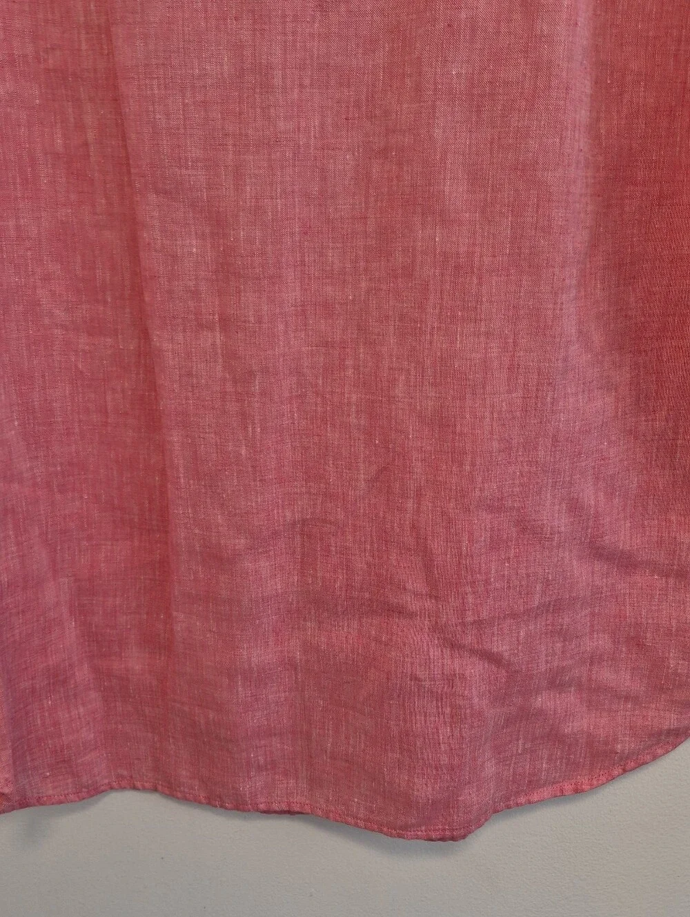 Hinson Wu 100% Linen Button Up Shirt Coral Pink Luxe Linen Women's Sz 10 - Picture 8 of 12